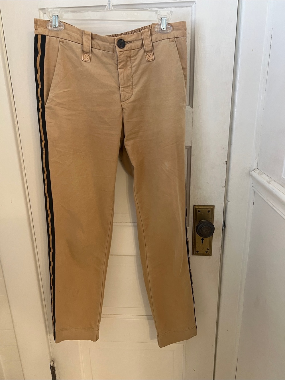 Zadig & Voltaire Beige Trousers with Black Side Stripes